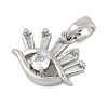 Brass Micro Pave Cubic Zirconia Pendants KK-U056-02P-2
