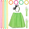 80s Fancy Dress Neon Accessories Tutu Party Costume Sets DIY-WH20062-11C-1