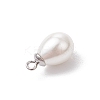 Natural Cultured Freshwater Pearl Teardrop Pendants PALLOY-JF03360-5