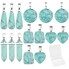 20Pcs 5 Style Dyed Synthetic Turquoise Pendants G-SC0001-76-1