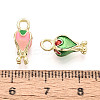 Rack Plating Alloy Enamel Charms PALLOY-N181-27KCG-3