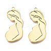 Ion Plating(IP) 201 Stainless Steel Pendants STAS-N098-069LG-3
