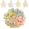 20Pcs 4 Colors Alloy Glass Charms FIND-YW0012-41-1
