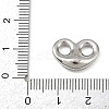 Brass Micro Pave Clear Cubic Zirconia Links Connector Charms KK-K413-06P-3