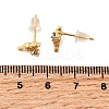 Brass Stud Earrings EJEW-C158-11B-G-5