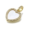Brass Micro Pave Cubic Zirconia Pendants KK-V010-05G-02-2