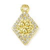 Brass Micro Pave Clear Cubic Zirconia Pendants LS-KK-L238-21G-1