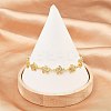 Windmill Brass Micro Pave Clear Cubic Zirconia Link Chain Bracelets for Women BJEW-A090-04G-3