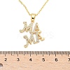 Mother's Day Brass Micro Pave Clear Cubic Zirconia Pendant Necklaces for Women LS-NJEW-Q021-01B-G-5
