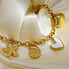 304 Stainless Steel & Natural Shell Charm Bracelets WGD3A98-01-3