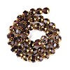 Electroplate Glass Beads Strands EGLA-Q128-04A-FP05-2