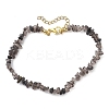 Natural Ice Obsidian Anklets AJEW-AN00592-08-1