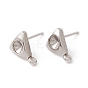 Non-Tarnish 304 Stainless Steel Stud Earring Findings STAS-P308-06P-1