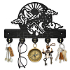 Wood & Iron Wall Mounted Hangers HJEW-WH0055-223-1