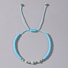 Elegant Imitation Pearl & Glass & Brass Beads Braided Bead Bracelets for Women SF9427-2-1