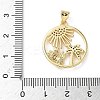 Brass Micro Pave Cubic Zirconia Pendants KK-S337-08G-G-3