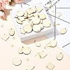 DIY Rhombus/Triangle/Oval Natural Poplar Wood Pendant Dangle Earring Making Kits DIY-YW0010-47-4