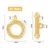 DICOSMETIC 20 Sets Alloy Toggle Clasps FIND-DC0002-59-2