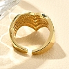 Rack Plating Brass Micro Pave Clear Cubic Zirconia Cuff Finger Rings for Women RJEW-M028-26G-4