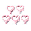 Spray Painted Eco-Friendly Alloy Lobster Claw Clasps PALLOY-T080-05K-NR-1
