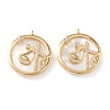Real 18K Gold Plated Brass Micro Pave Clear Cubic Zirconia Pendants ZIRC-Z007-22E-1