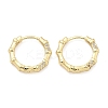 Bamboo Brass Micro Pave Clear Cubic Zirconia Hoop Earrings EJEW-Z102-05G-4