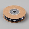 10 Yards Football Theme Polyester Printed Grosgrain Ribbon OCOR-WH0036-42B-1