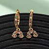Rainbow Brass Micro Pave Cubic Zirconia Hoop Earrings EJEW-F384-13G-1