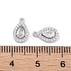Brass Micro Pave Clear Cubic Zirconia Pendants KK-K351-41P-3