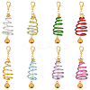 Aluminum Wire & Alloy Pendant Decoration HJEW-GO00041-1