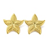 Ion Plating(IP) 304 Stainless Steel Starfish Stud Earrings EJEW-D281-22G-1
