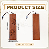 1Pc Rectangle Handmade Natural Wooden Carving Bookmarks with Rope Pendant AJEW-LP0004-27B-2