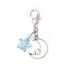 Transparent Acrylic with Glass Pendant Decorations HJEW-JM04643-4