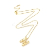 Brass Micro Pave Clear Cubic Zirconia Pendant Necklaces NJEW-Z038-01G-N-1