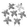 Tibetan Style Alloy Butterfly Pendants LS-TIBEP-3945-AS-RS-3