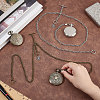 2Pcs 2 Colors Iron Clip Pocket Watch Chain DIY-UN0003-61-4