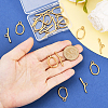 10Pcs Ion Plating(IP) 304 Stainless Steel Toggle Clasps STAS-SC0010-68B-4