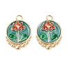 Brass Enamel Pendants KK-K351-48G-01-1