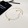 304 Stainless Steel Round Bead Charm Bracelets LS-BJEW-G748-01G-1