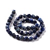 Faceted Natural Gemstone Lapis Lazuli Bead Strands LS-G-J331-25-8mm-01-2