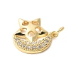 Brass Micro Pave Cubic Zirconia Pendants KK-D357-06A-G-2