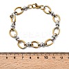 304 Stainless Steel Oval Link Chain Bracelets for Women LS-BJEW-D377-01A-5
