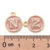Golden Plated Alloy Enamel Charms X-ENAM-S118-07N-3