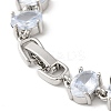 Clear Cubic Zirconia Tennis Bracelet BJEW-M296-01P-4