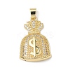 Micro Pave Clear Cubic Zirconia Pendants KK-L253-13G-2