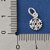 925 Sterling Silver Snowflake Charms with Jump Rings FIND-U013-01S-3