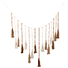 Bohemian Hand-woven Cotton Rope Tassel with Wood Beads Wall Hanging Ornaments FIND-WH20019-136A-03-1