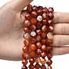 Natural Red Banded Agate Beads Strands G-Z119-A05-03-2