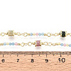 Handmade Brass Glass Column Link Chains CHC-T017-05-3