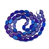 Painted Transparent Glass Beads Strands GLAA-E033-06C-01-2